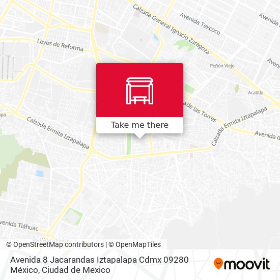 Avenida 8 Jacarandas Iztapalapa Cdmx 09280 México map