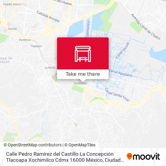 Calle Pedro Ramírez del Castillo La Concepción Tlacoapa Xochimilco Cdmx 16000 México map