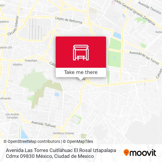 Avenida Las Torres Cuitláhuac El Rosal Iztapalapa Cdmx 09830 México map