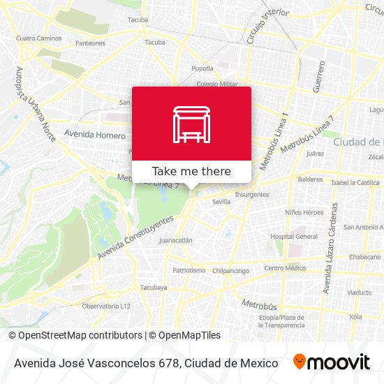 Mapa de Avenida José Vasconcelos 678