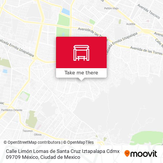 Calle Limón Lomas de Santa Cruz Iztapalapa Cdmx 09709 México map