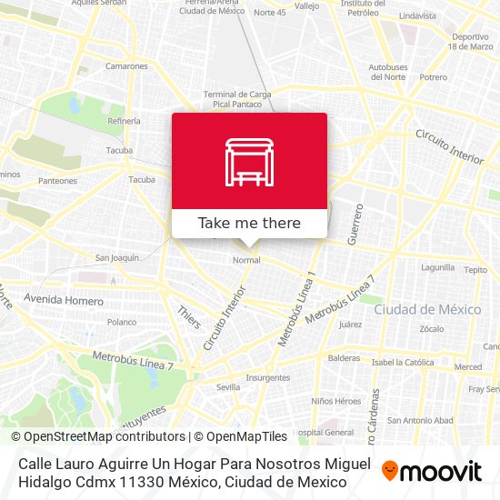 Calle Lauro Aguirre Un Hogar Para Nosotros Miguel Hidalgo Cdmx 11330 México map