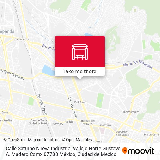 Calle Saturno Nueva Industrial Vallejo Norte Gustavo A. Madero Cdmx 07700 México map