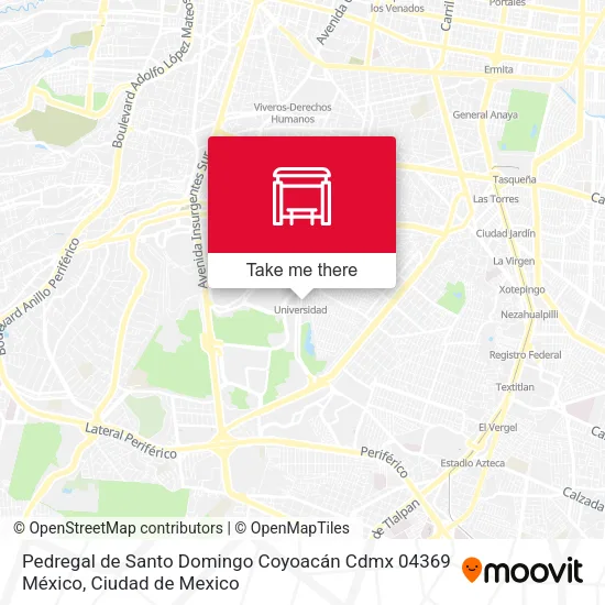 Pedregal de Santo Domingo Coyoacán Cdmx 04369 México map