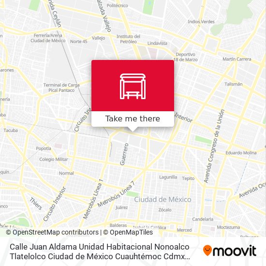 Calle Juan Aldama Unidad Habitacional Nonoalco Tlatelolco Ciudad de México Cuauhtémoc Cdmx 06900 México map