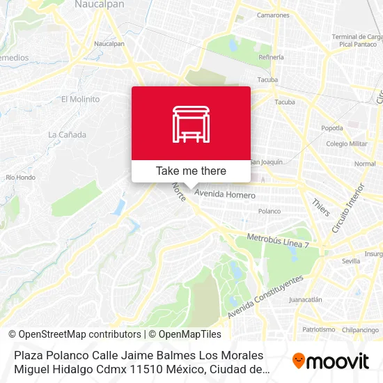 Mapa de Plaza Polanco Calle Jaime Balmes Los Morales Miguel Hidalgo Cdmx 11510 México