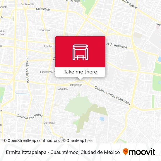 Ermita Itztapalapa - Cuauhtémoc map