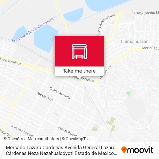 Mercado Lazaro Cardenas Avenida General Lázaro Cárdenas Neza Nezahualcóyotl Estado de México 57800 México map