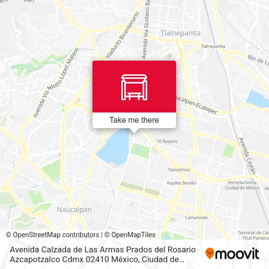 Avenida Calzada de Las Armas Prados del Rosario Azcapotzalco Cdmx 02410 México map