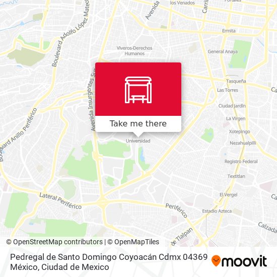 Pedregal de Santo Domingo Coyoacán Cdmx 04369 México map