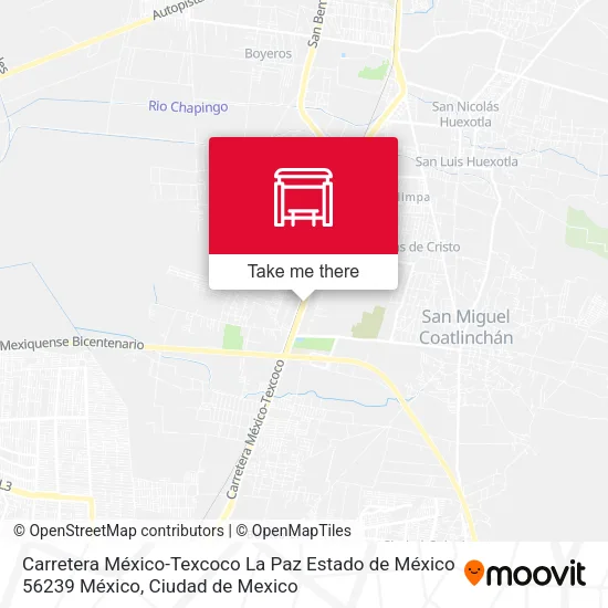 Mapa de Carretera México-Texcoco La Paz Estado de México 56239 México