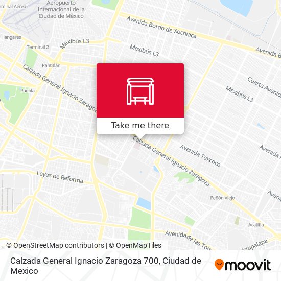 Mapa de Calzada General Ignacio Zaragoza 700