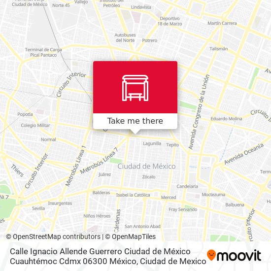 Calle Ignacio Allende Guerrero Ciudad de México Cuauhtémoc Cdmx 06300 México map