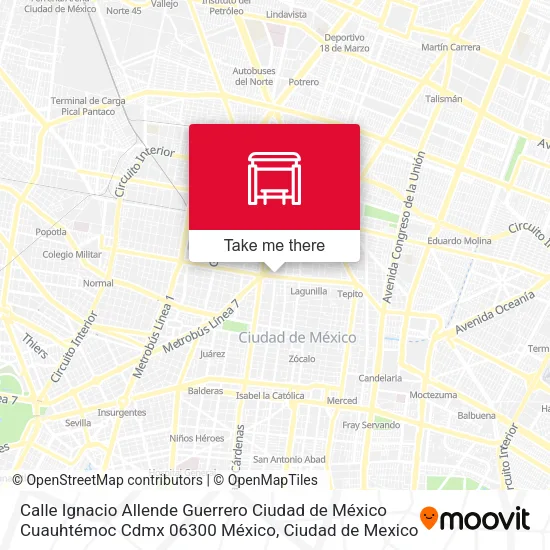 Calle Ignacio Allende Guerrero Ciudad de México Cuauhtémoc Cdmx 06300 México map