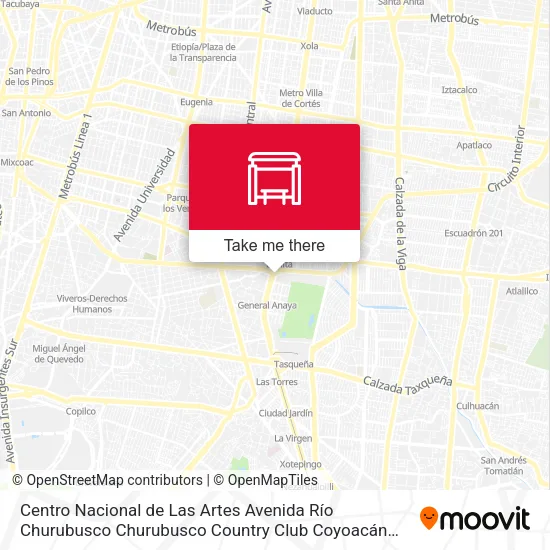 Centro Nacional de Las Artes Avenida Río Churubusco Churubusco Country Club Coyoacán Cdmx 04210 México map