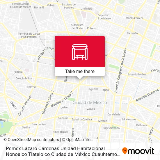 Pemex Lázaro Cárdenas Unidad Habitacional Nonoalco Tlatelolco Ciudad de México Cuauhtémoc Cdmx 06900 México map