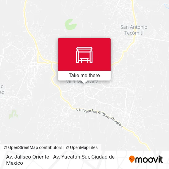 Mapa de Av. Jalisco Oriente - Av. Yucatán Sur
