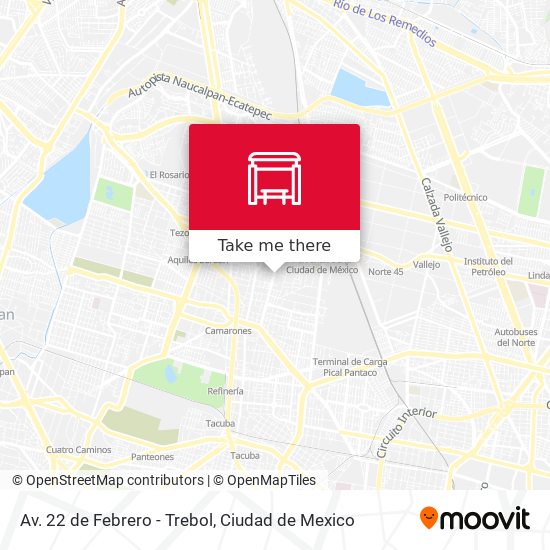 Mapa de Av. 22 de Febrero - Trebol