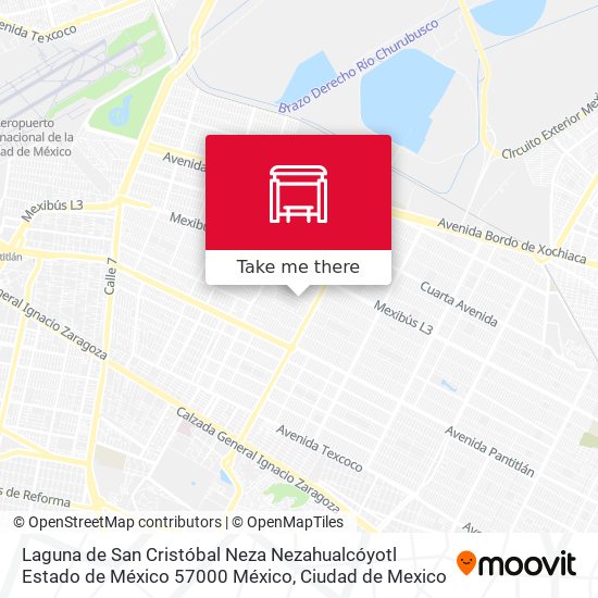 Laguna de San Cristóbal Neza Nezahualcóyotl Estado de México 57000 México map