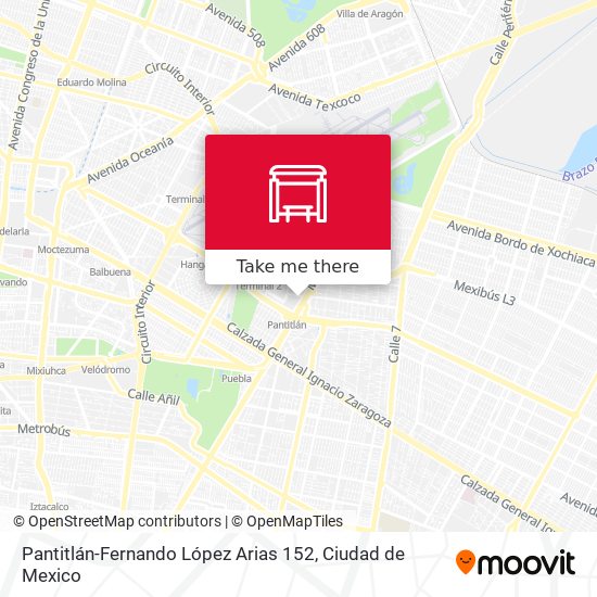 Pantitlán-Fernando López Arias 152 map