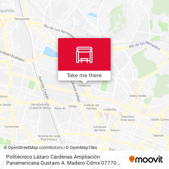 Politécnico Lázaro Cárdenas Ampliación Panamericana Gustavo A. Madero Cdmx 07770 México map