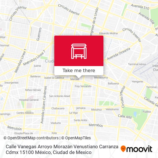 Calle Vanegas Arroyo Morazán Venustiano Carranza Cdmx 15100 México map