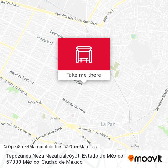 Tepozanes Neza Nezahualcóyotl Estado de México 57800 México map