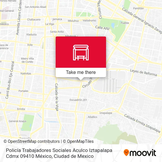 Policía Trabajadores Sociales Aculco Iztapalapa Cdmx 09410 México map