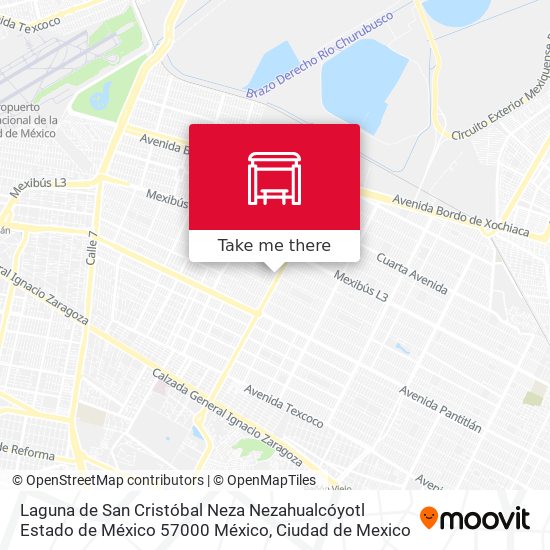 Laguna de San Cristóbal Neza Nezahualcóyotl Estado de México 57000 México map