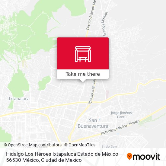 Mapa de Hidalgo Los Héroes Ixtapaluca Estado de México 56530 México