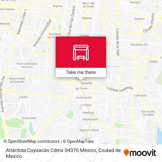 Mapa de Atlántida Coyoacán Cdmx 04370 México