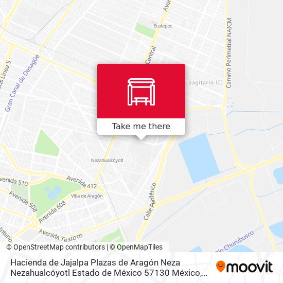 Mapa de Hacienda de Jajalpa Plazas de Aragón Neza Nezahualcóyotl Estado de México 57130 México