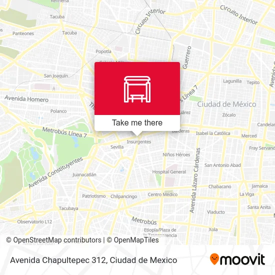 Avenida Chapultepec 312 map
