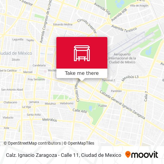 Calz. Ignacio Zaragoza - Calle 11 map