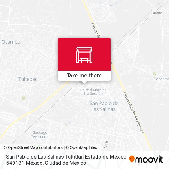 San Pablo de Las Salinas Tultitlán Estado de México 549131 México map