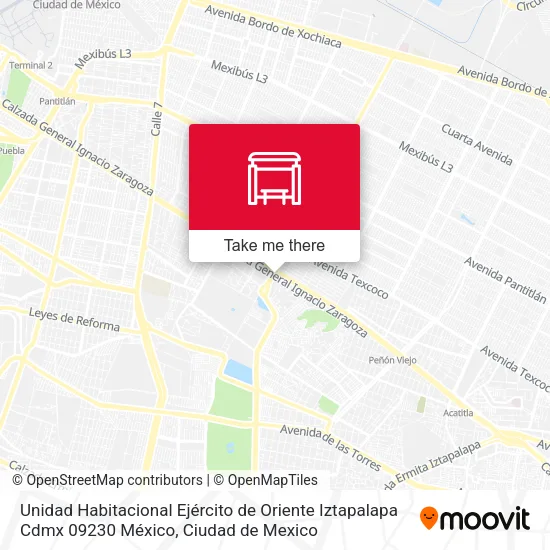 Unidad Habitacional Ejército de Oriente Iztapalapa Cdmx 09230 México map
