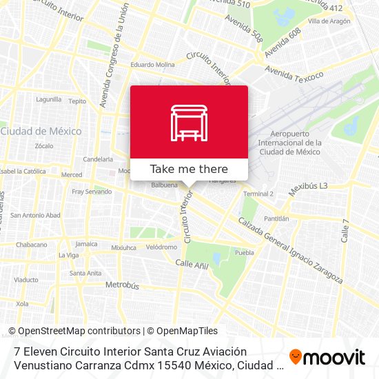 7 Eleven Circuito Interior Santa Cruz Aviación Venustiano Carranza Cdmx 15540 México map