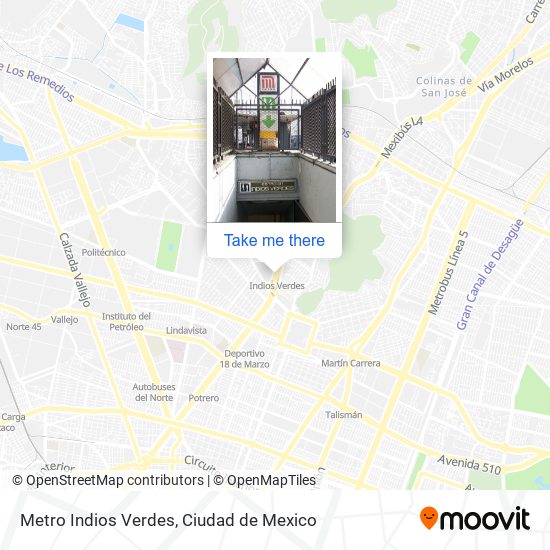 Metro Indios Verdes map