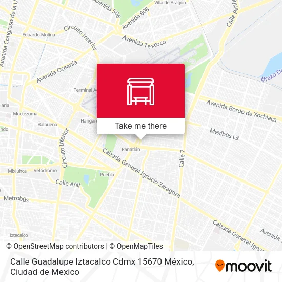 Mapa de Calle Guadalupe Iztacalco Cdmx 15670 México