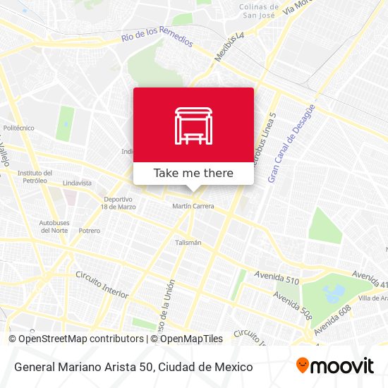 General Mariano Arista 50 map