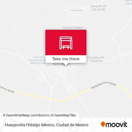 Hueypoxtla Hidalgo México map