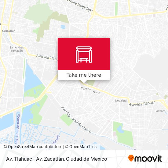Mapa de Av. Tlahuac - Av. Zacatlán