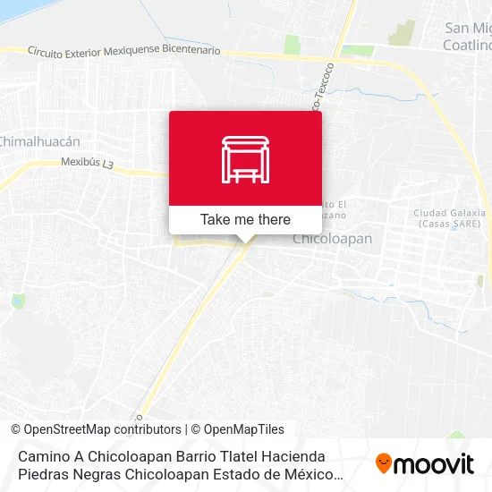 Camino A Chicoloapan Barrio Tlatel Hacienda Piedras Negras Chicoloapan Estado de México 56335 México map