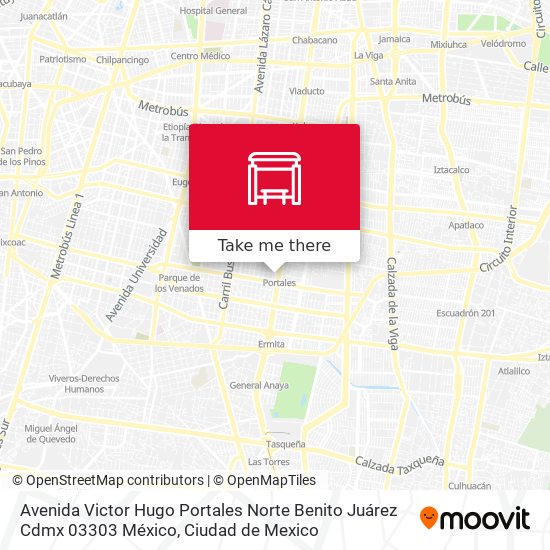 Avenida Victor Hugo Portales Norte Benito Juárez Cdmx 03303 México map