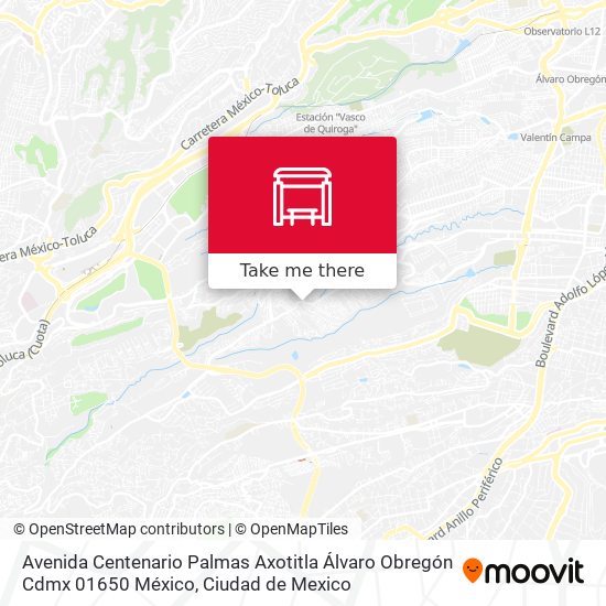 Avenida Centenario Palmas Axotitla Álvaro Obregón Cdmx 01650 México map