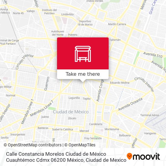 Calle Constancia Morelos Ciudad de México Cuauhtémoc Cdmx 06200 México map