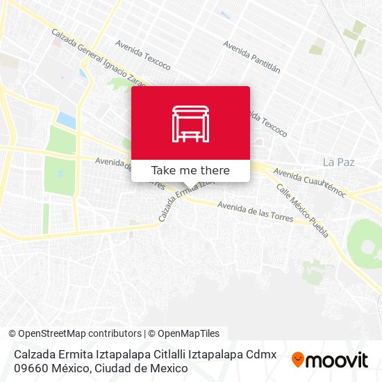 Mapa de Calzada Ermita Iztapalapa Citlalli Iztapalapa Cdmx 09660 México