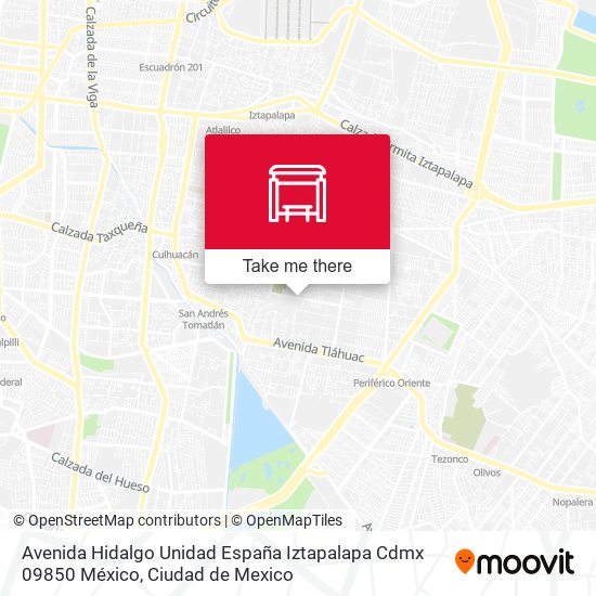 Avenida Hidalgo Unidad España Iztapalapa Cdmx 09850 México map