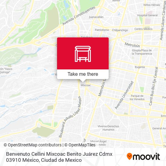 Benvenuto Cellini Mixcoac Benito Juárez Cdmx 03910 México map