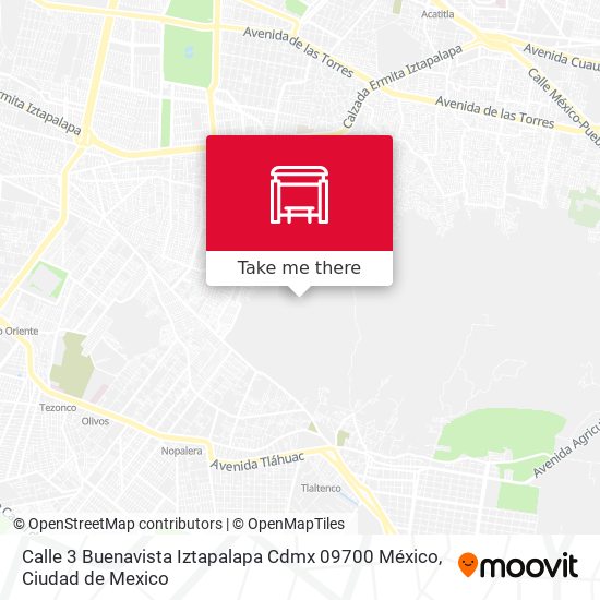 Mapa de Calle 3 Buenavista Iztapalapa Cdmx 09700 México